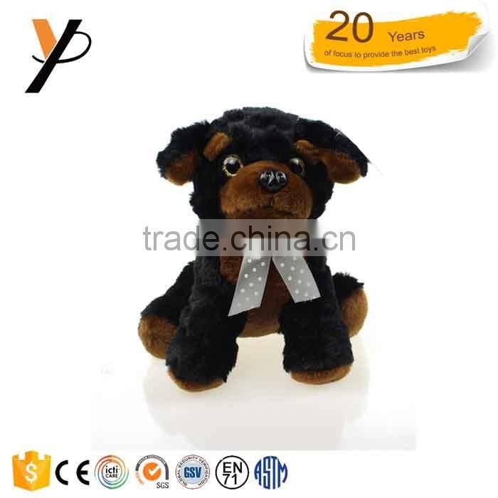 wholesale brown white black dog plush toys dog toys with scarf