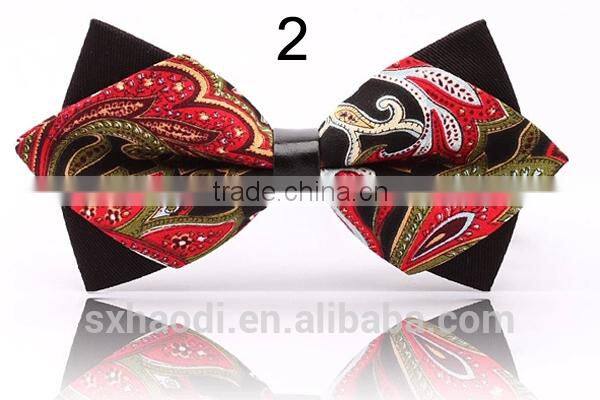 HD-B138 HD-B138 Fashion new design polyester men's classical bow tie with mix paisley pattern