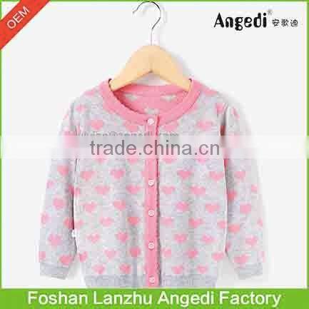 Original design Children clothing Girls Cardigan Brand Sweater Wool/cotton Knit Long-Sleeve cardigan