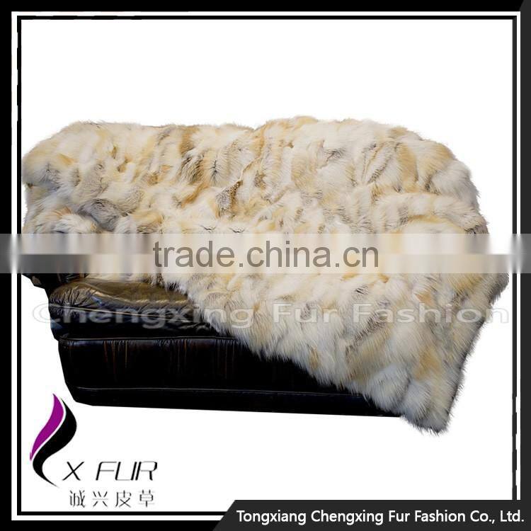 CX-D-113 100% Natural Real Fox Fur Wholesale Price Fox Fur Blanket