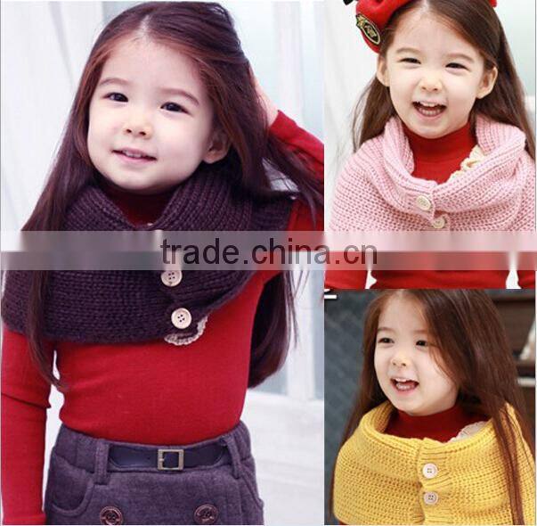 Wholesale fashion popular button lady knitted scarf