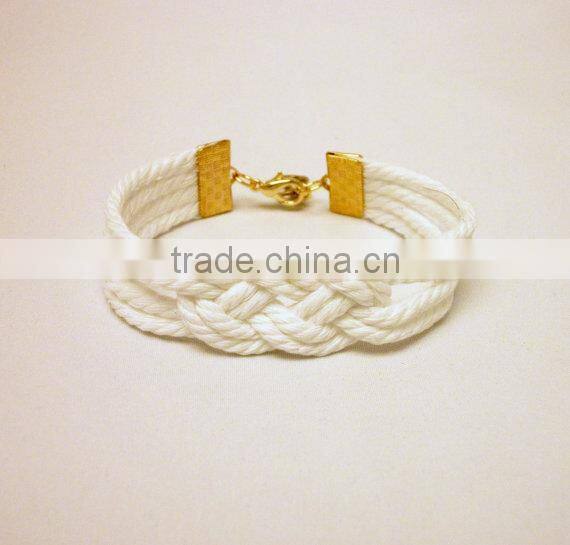 turquoise forever knot leather rope bracelet with custom charm Sailor knot Bracelet nautical friendship leather rope bracelet