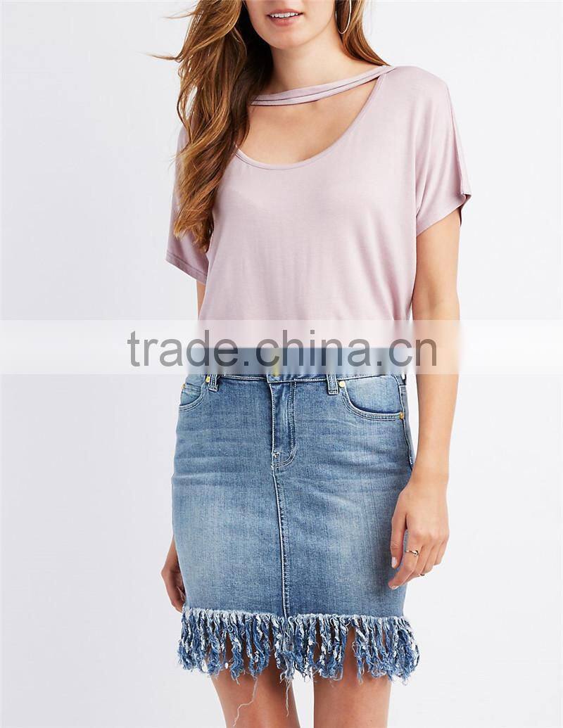 MGOO China Manufacturer Blank Organic Cotton T Shirts Woman Deep V Neck Batwing Sleeve T-shirt