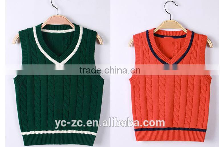 boys sleeveless sweater kids plain pullover