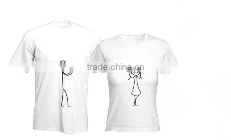 Intriguing couple printing t shirt for couples