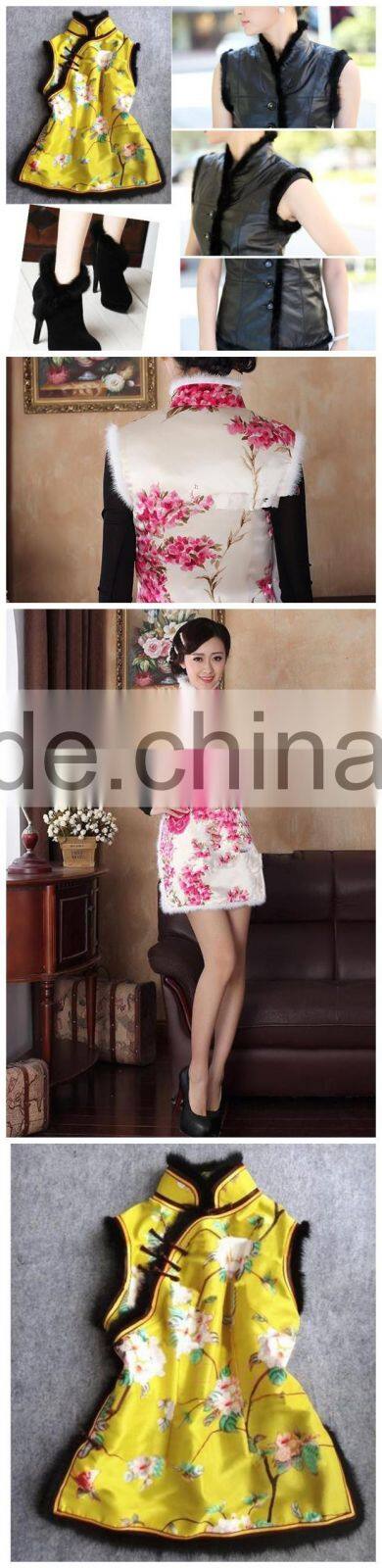 Wholesale Price Rea Fur Trim For Shoes / Rex Rabbit Fur Trimming For Garment