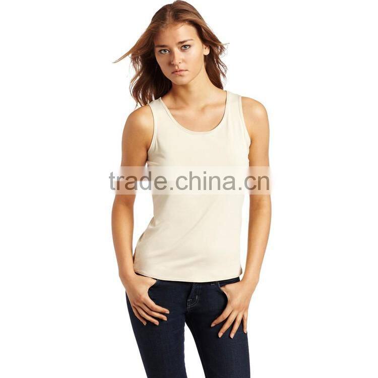 Women Fashion Style Hot Sale Cheap Price Blank Cotton Wholesale Stringer Lady Top