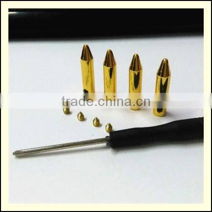 Metal Bullet Aglets Shoe Laces Tips DIY Screw On Replacement with Free Screwdriver - 26 mm Cylinder Shoelace Aglet - 3 Colours