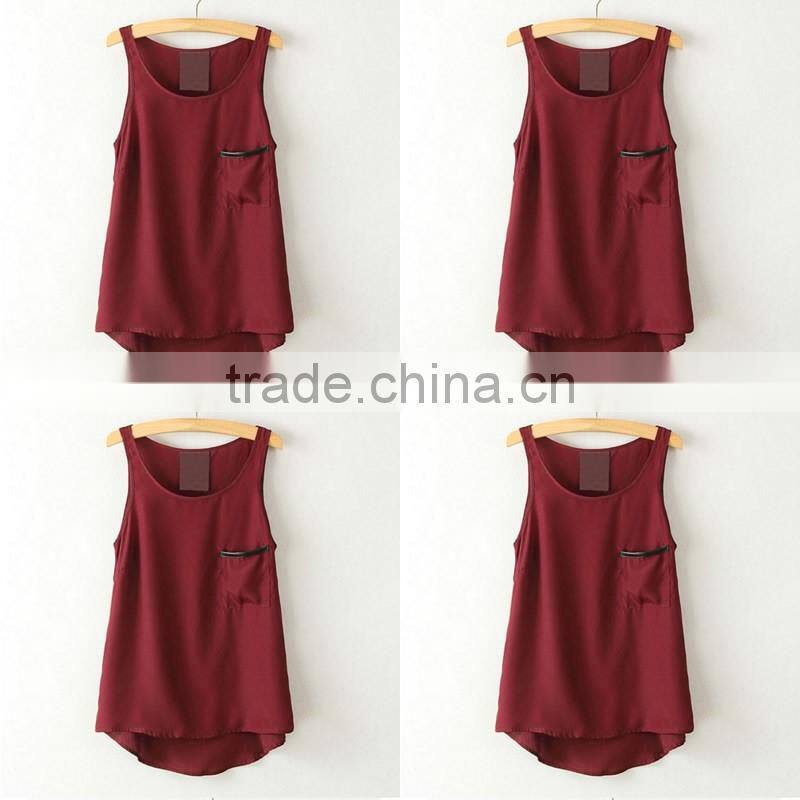 Newest Fashion Chiffon Ruffles Lace Patchwork Womens Tops