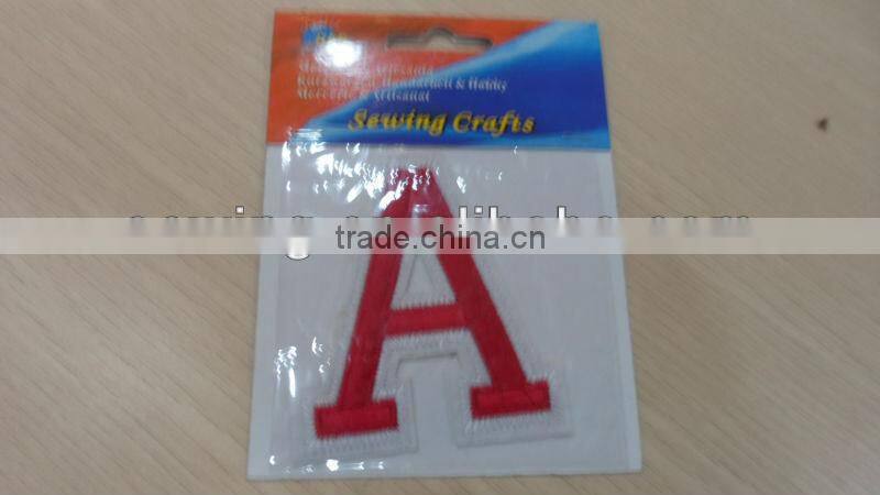 D&D fabric sticker Sew On Patches Embroidered All Letters patch(18500-L)