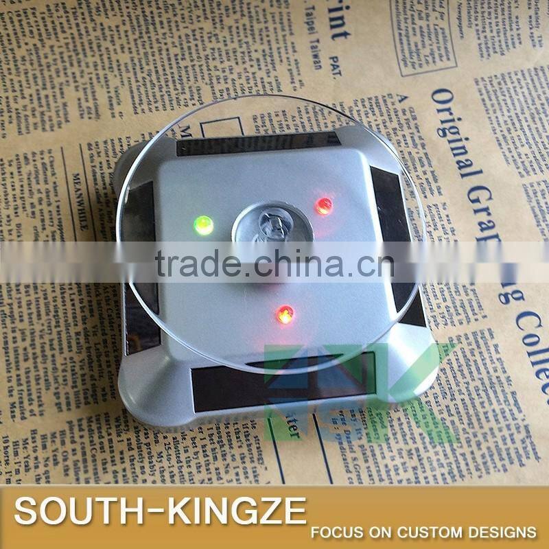 Silver Acrylic Watch/Jewelry/Camera Solar Power Rotating Display Stand