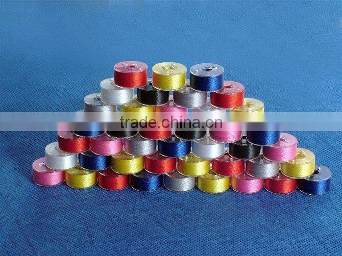L type paper side prewound bobbin thread white thread