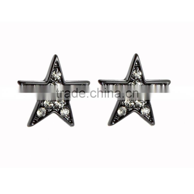 2016 Hot Sale Hiphop Earrings Star Shape Stud Diamond Body Jewelry Wholesale