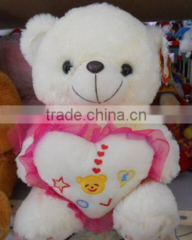 factory supply soft grey Valentine bears for kids