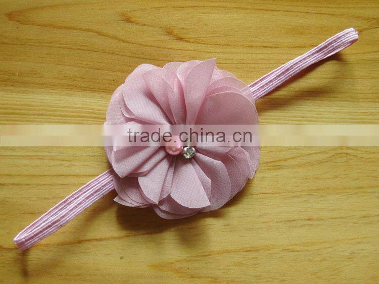 Trendy Girls Muti-colors cute cheap hair accessories for babies ribbon flower
