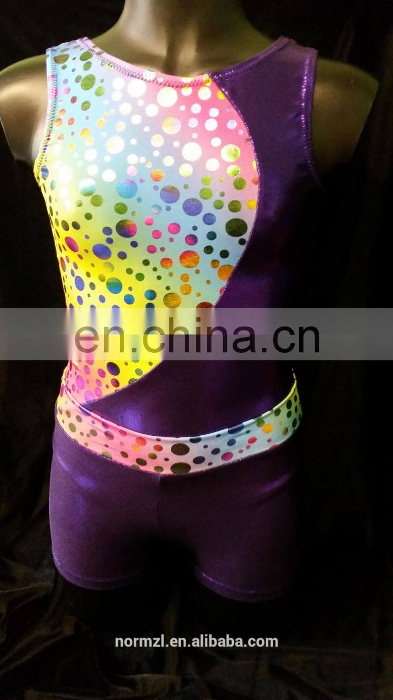 2016 new design children gymnastics leotards apparel speed skating suit wholesale