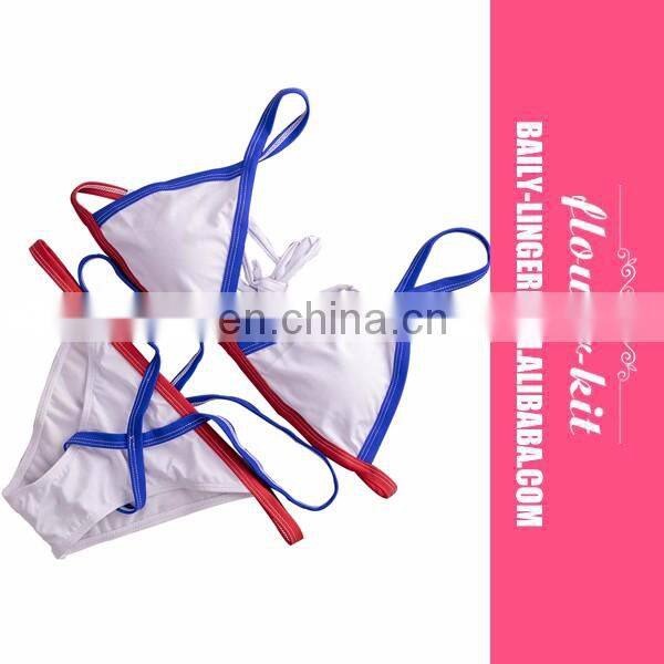 Two Pieces Women Bandage Letter Print Bikini Swimwear