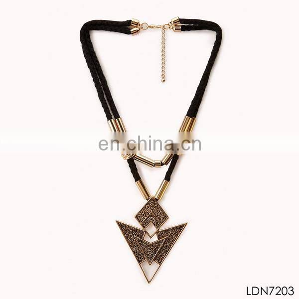 Double strand retro vintage germanium statement necklace jewelry