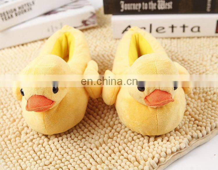 Cute duck animal winter plush winter warm slipper for children