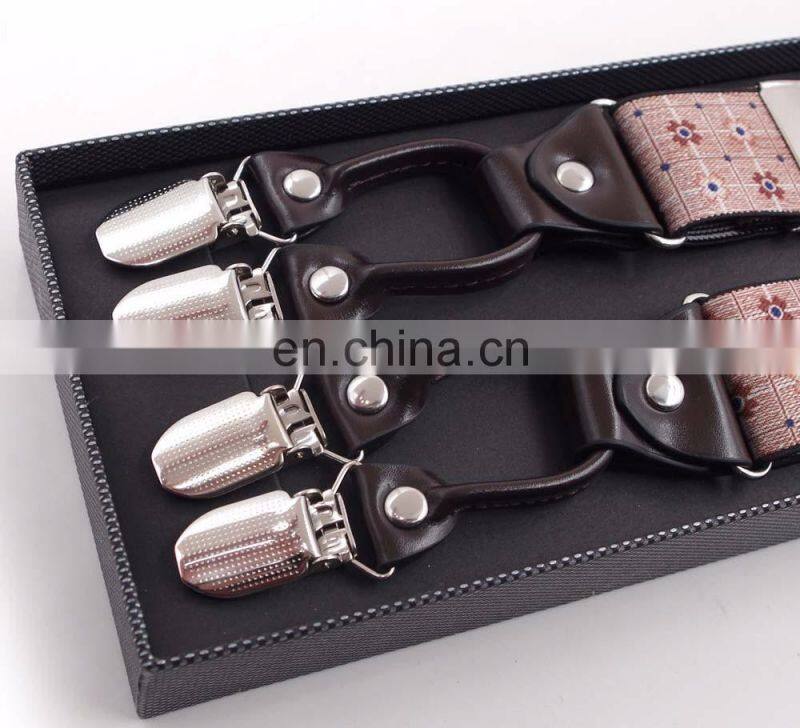 Hot sale 3.5cm adult men's printed suspenders