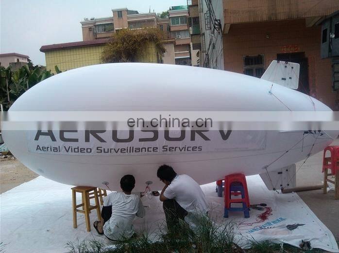 0.2mm PVC giant inflatable airship, large inflatable helium aerostat blimp for sale