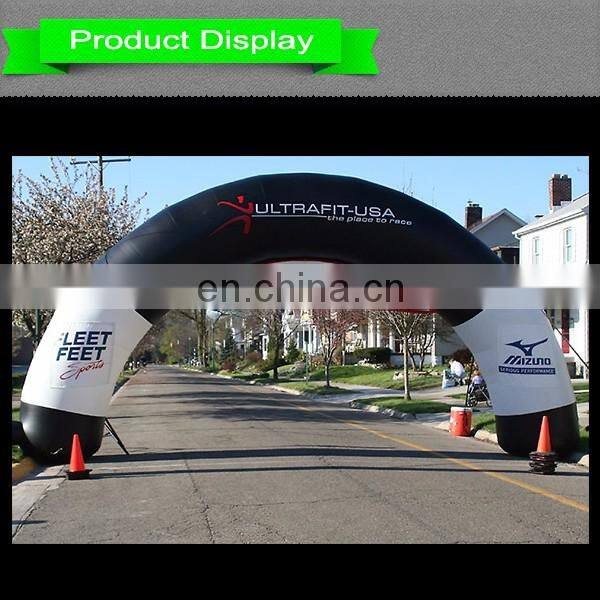 Black and white advertising inflatable arch/giant entrance inflatable arch for activities