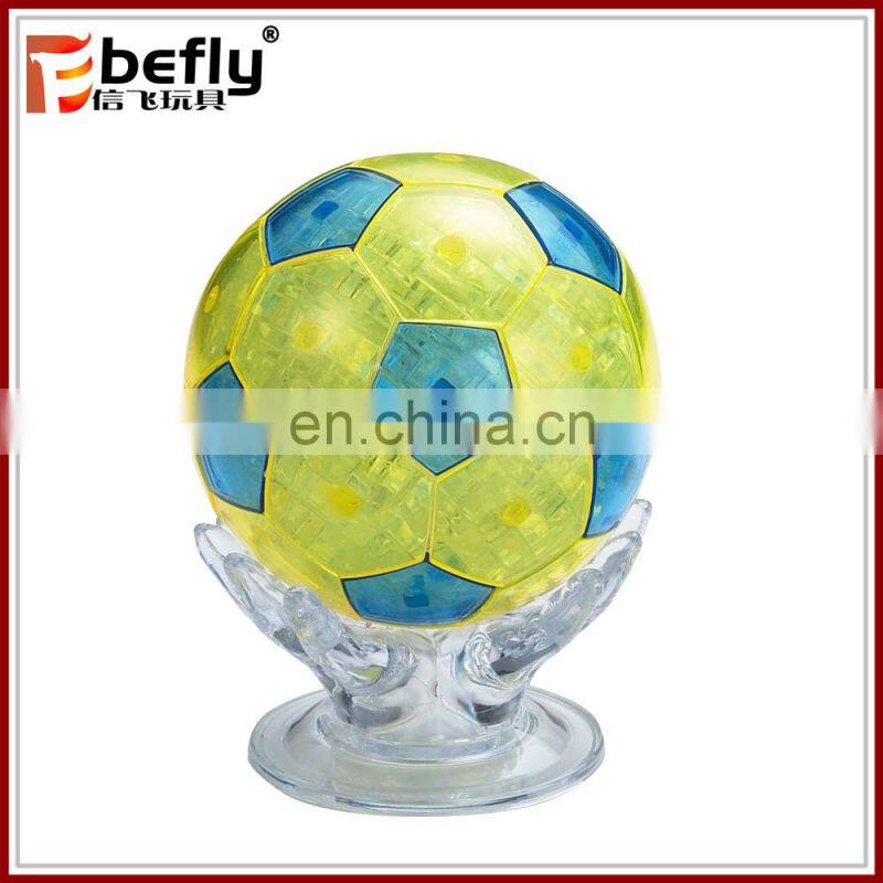 DIY 3D football crystal puzzle for children