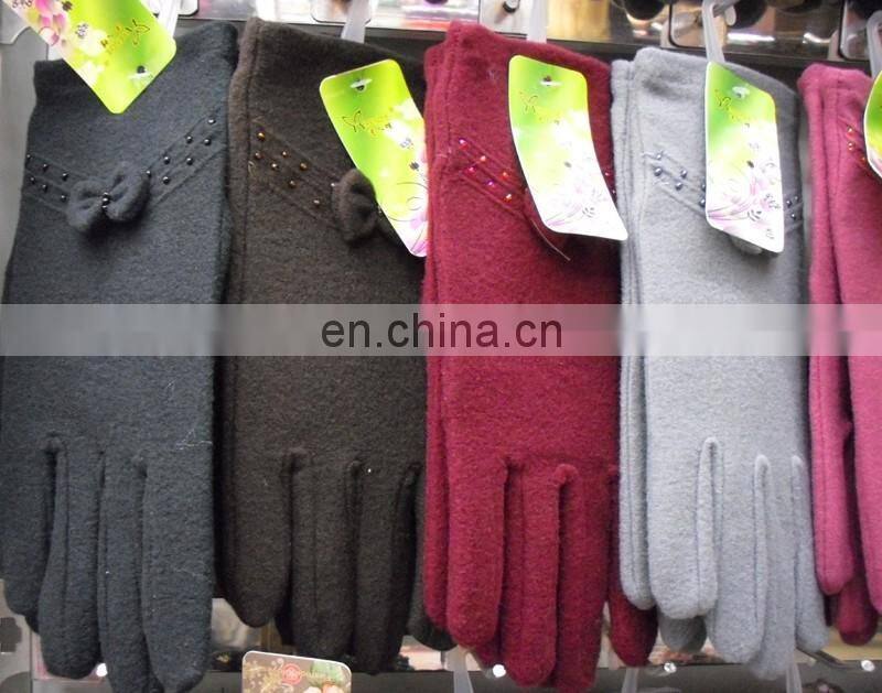 Trendy Ladies Stylish Bow Winter Cute Wool Gloves
