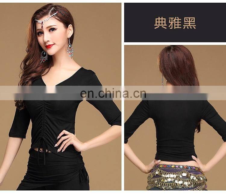 S-3100 Practice modal half long sleeve belly dance top wear