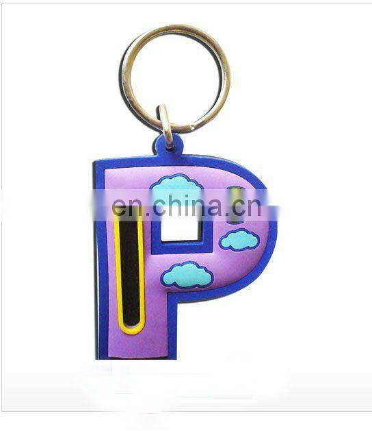PVC luggage tag key chain