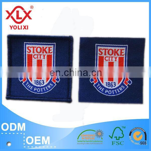 Woven badge no minimum for sport bags