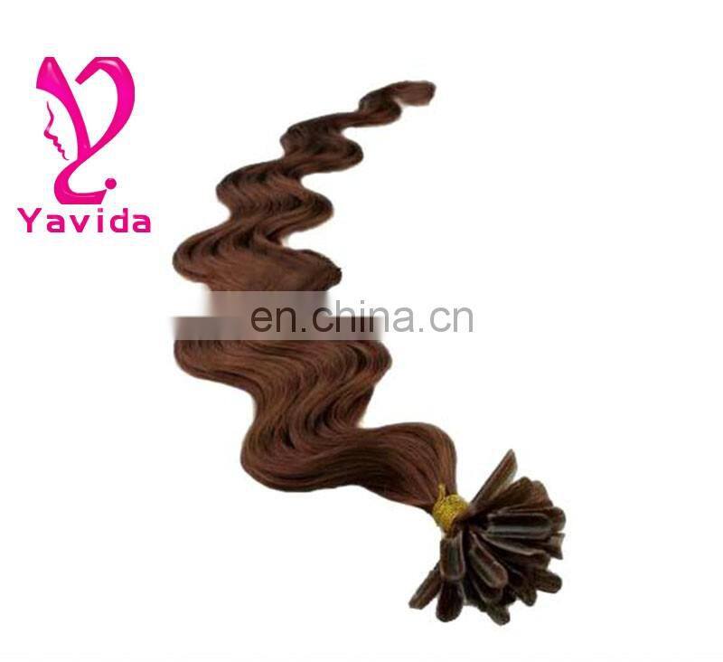 Best quality wholesale factory price european remy i tip human hair extensions