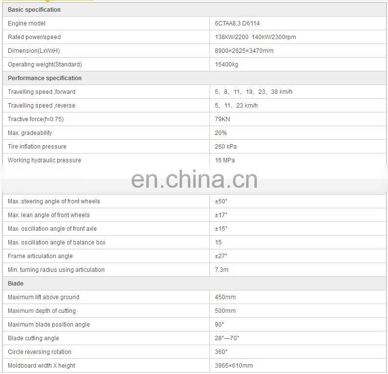 2018 new road Motor grader with front dozer