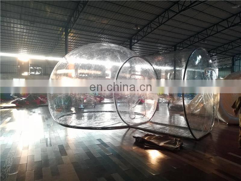 4m Outdoor Portable Clear PVC steel Pole Inflatable Bubble Camping Tent for sale