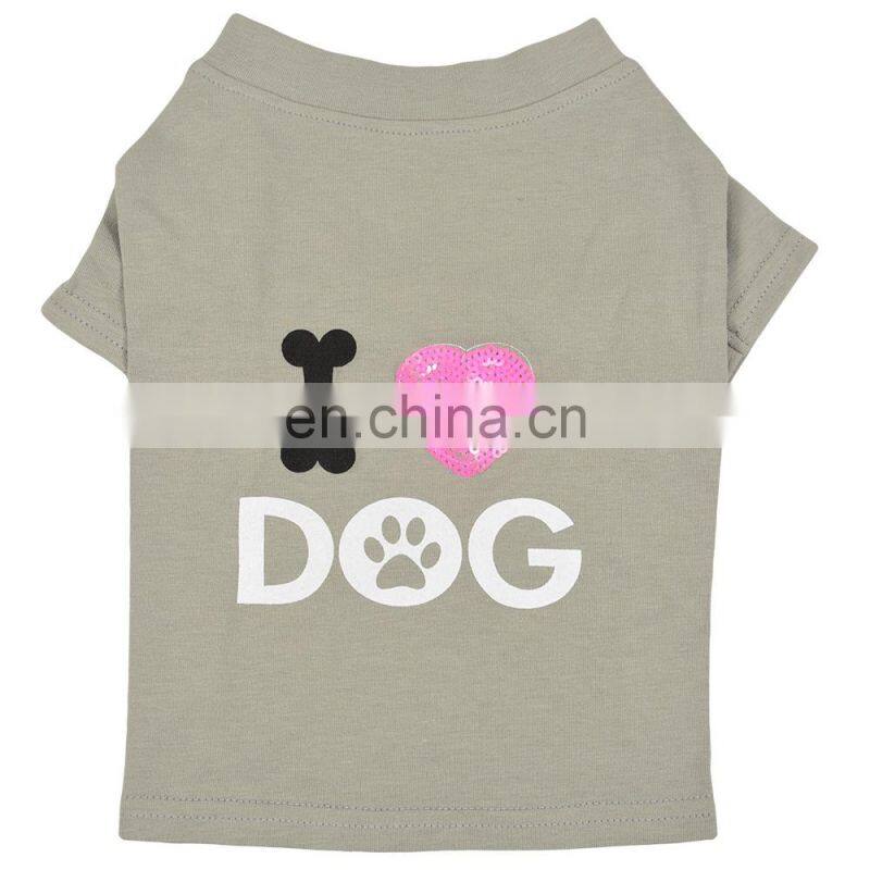 Jianicat grey fashion pet t-shirt clothing