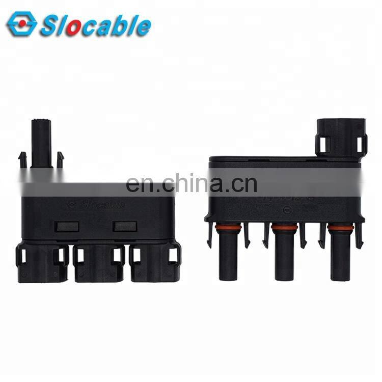 Slocable PPO Plastic Houdings Solid Copper PV Solar T Y Branch Connector