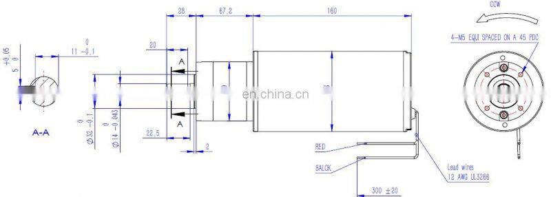 AGV steering system use brushed dc gear motor 30Nm 250w output, for Auto Guided Industrial Vehicles
