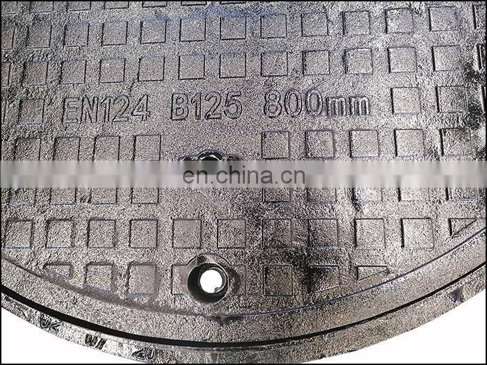 EN124 b125 800mm ductile cast iron heavy duty round manhole cover