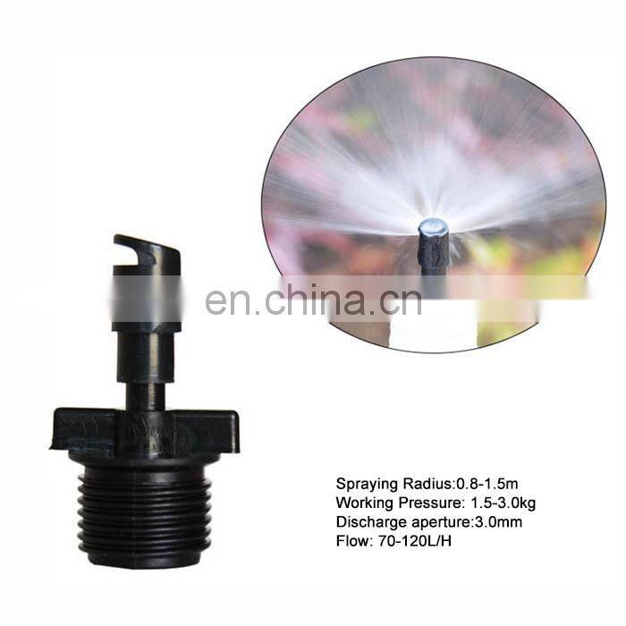 PP plastic 2" mini 180 deg rotating refractive atomizing ajustable micro sprayer sprinkler for irrigation system