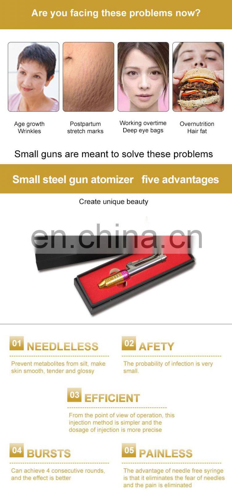 2019 newest choice Jet Injection Gun /Mesotherapy Dermal Filler Gun/ Hyaluronic Acid Device For Lip Lifting Pen