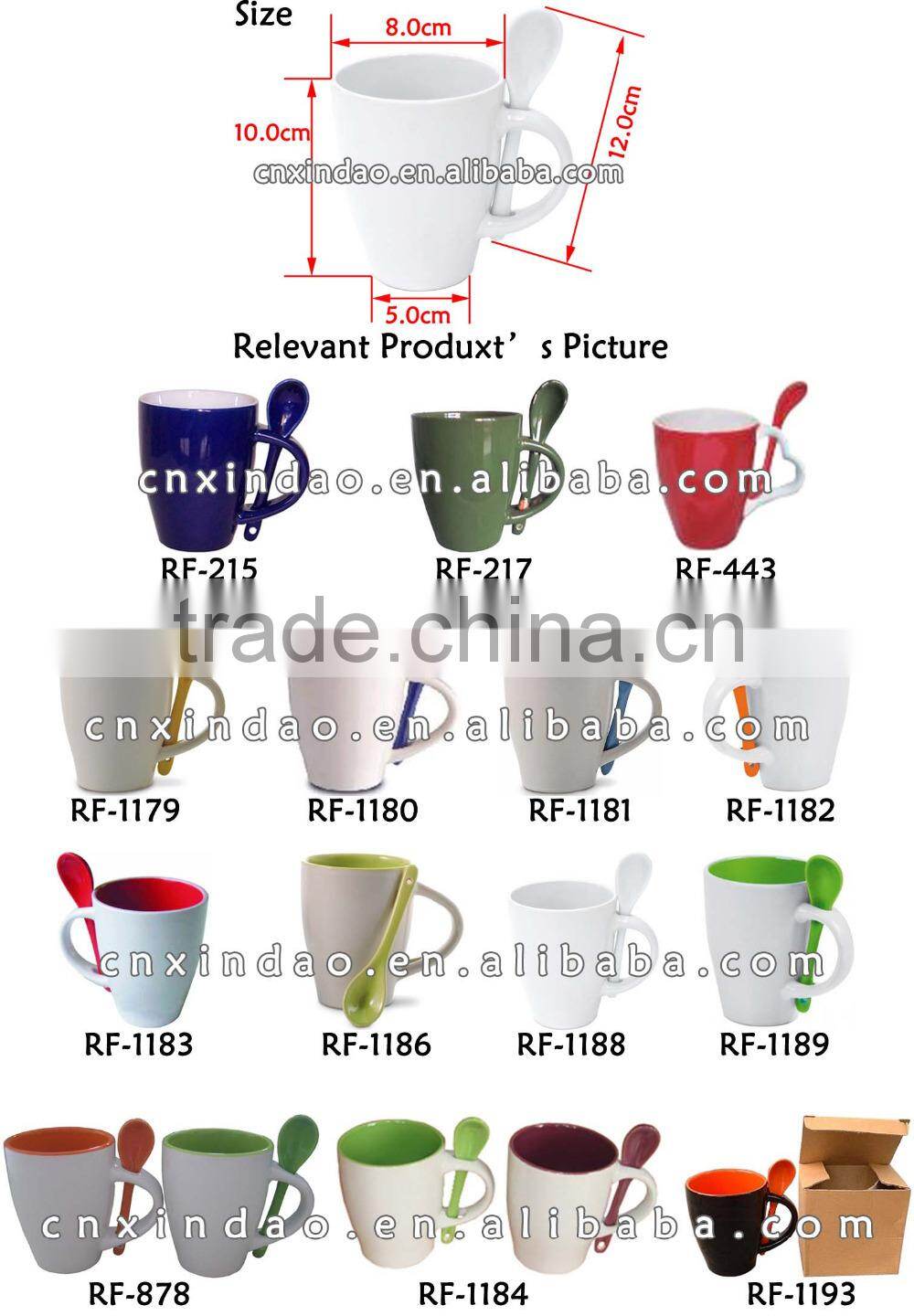 Professional Hot Sale Wholesale Ceramic Oversized Tea Mug Spoon for Daily Use