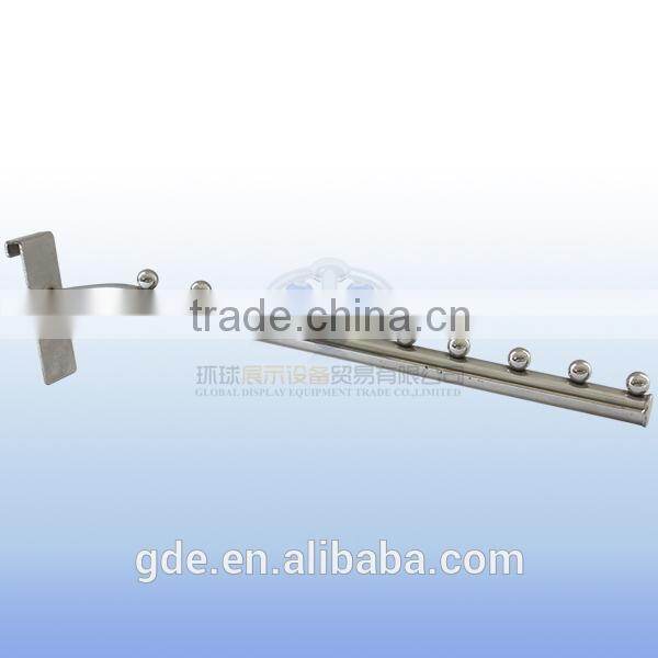 Metal chrome 7 balls display hook for gridwall