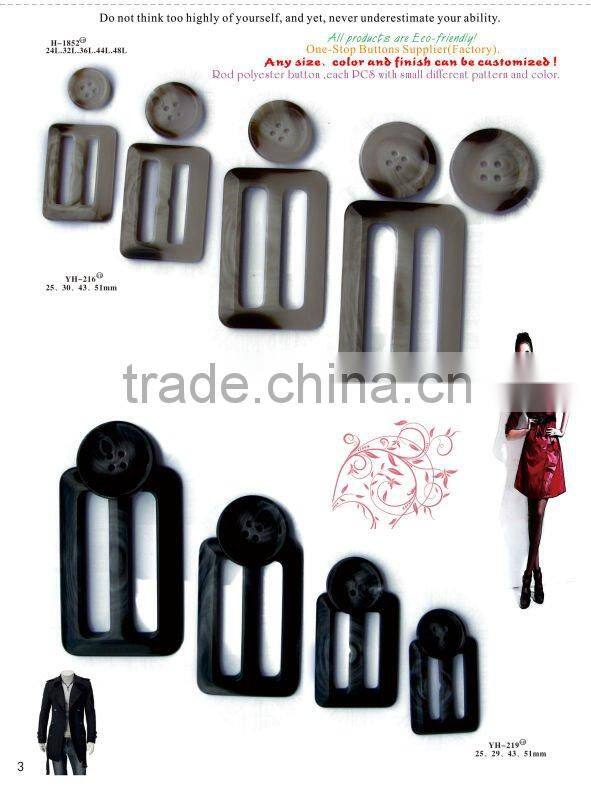 Imitation Leather Black Nylon Character Buckle