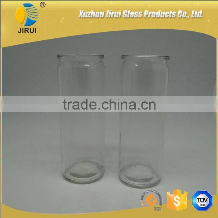 400ml Cylinder Shape Clear Glass Candle Jar