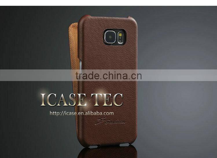 Genuine Leather Case for samsung galaxy S6, newest arrival Flip case for samsung galaxy S6