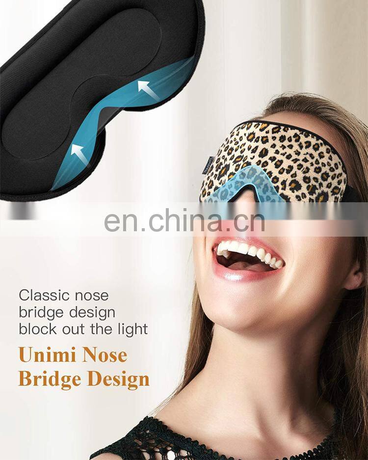 Sleep Mask 100% Blackout 3D Contoured Eye Mask with Adjustable Strap for Sleeping Comfortable & Soft Night Blindf