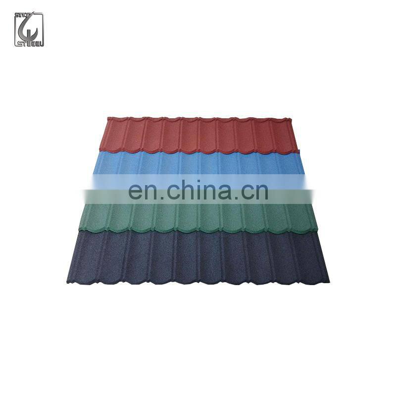 High Temperature Resistant Color Stone Coated Metal Roof Tile
