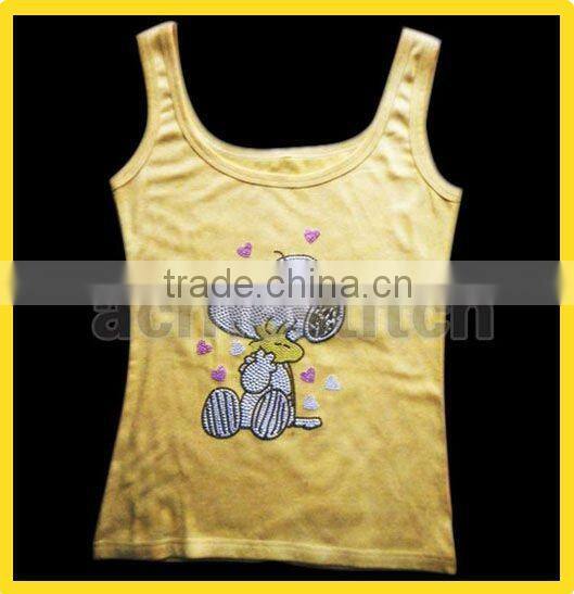 Hot sale! rhinestone T-shirt design