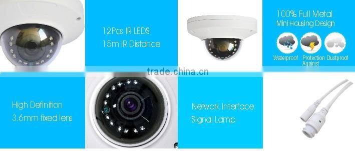 H.264 ip cam 1.0MP HD IP Color IR Mini Dome ip Camera support onvif 2.4 protocol