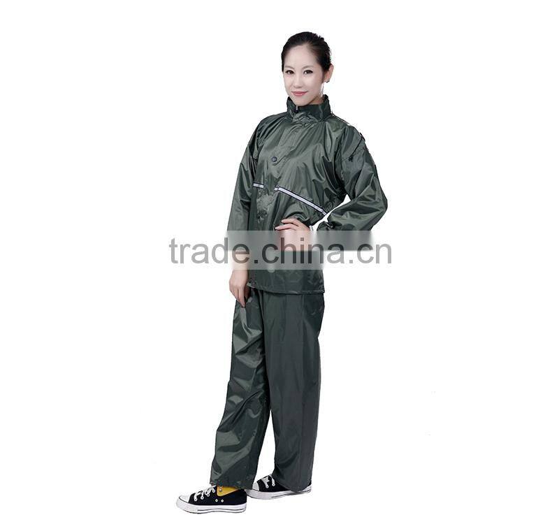 customized raincoat high visible reflective tape waterproof breathable raincoat rainsuit with pant